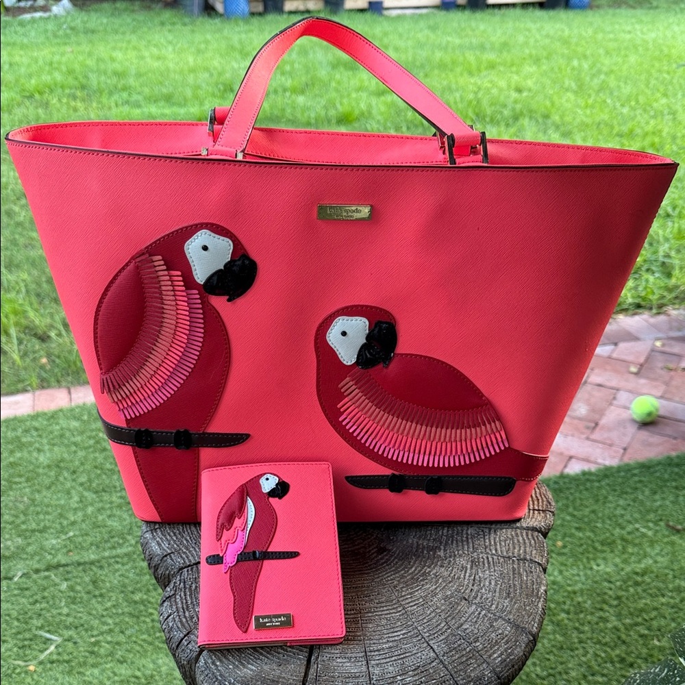Kate Spade Pink Parrot Shoulder Bag